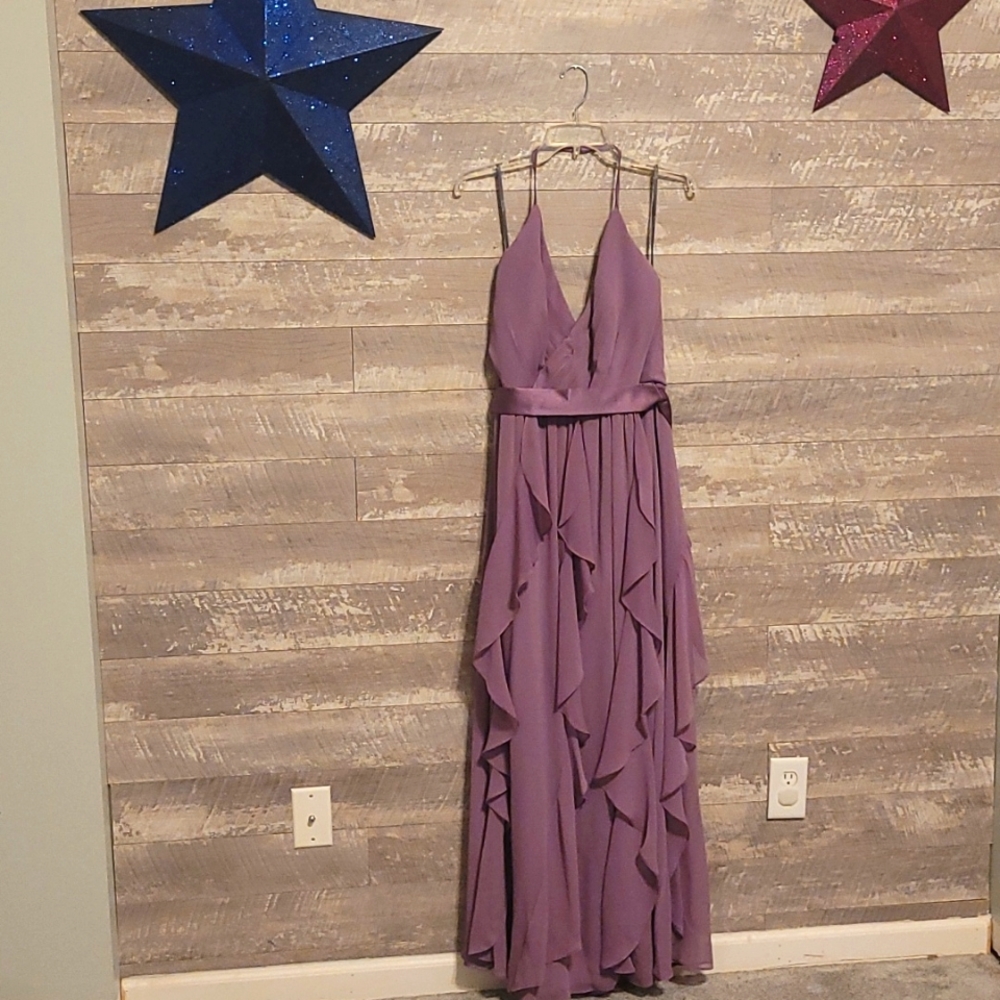 Wisteria Purple Ruffle Gown